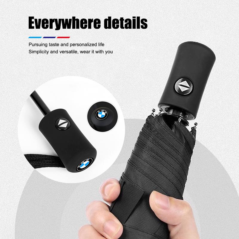 Автомобильный 12-спицевый черный гелевый солнцезащитный зонт с автоматическим складыванием для BMW серии i3 i4 G07 G06 G05 G02 G01 F48 F39 G42 G30 G20 G26 F01 F02