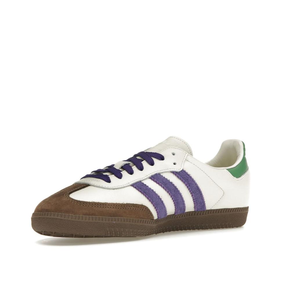 Adidas Samba OG Off White Purple Green Women Sneakers Cream Collegiate-Purple Preloved-Green ID8349