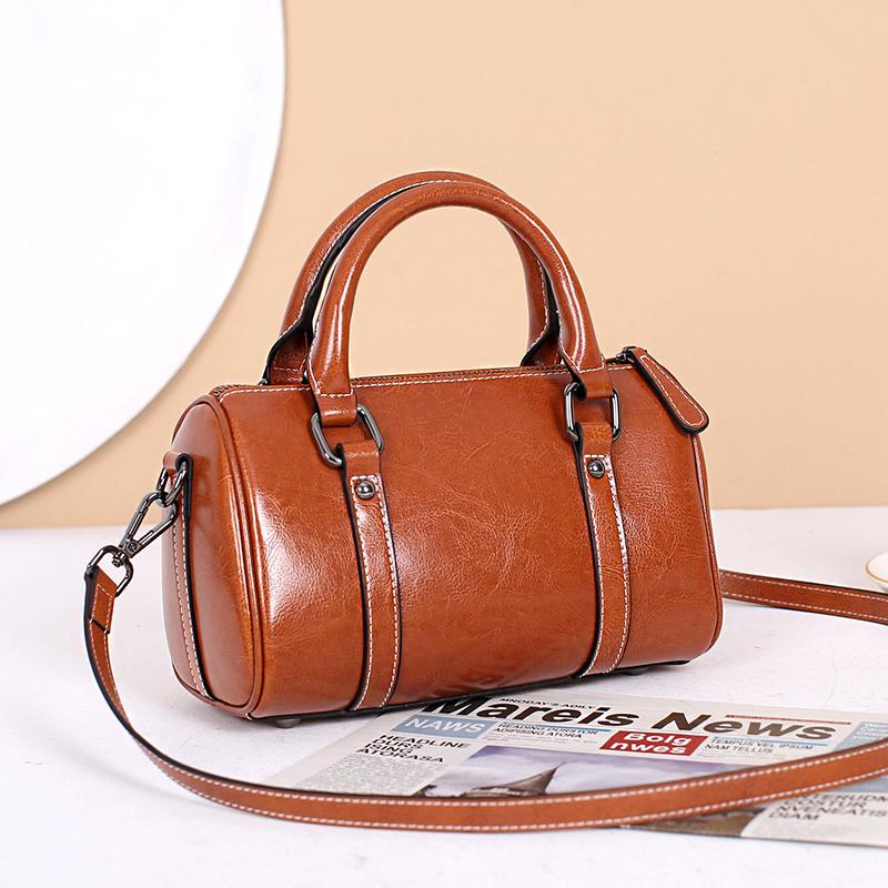 Женские сумки-мессенджеры большой вместимости с разделением Genuine Leather Fashi Classic Female Bost Bag Lady's Commute Однотонные сумки