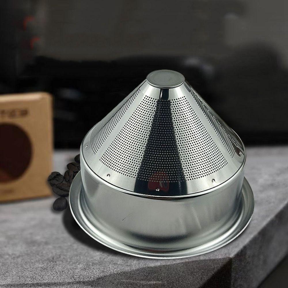 Paperless Coffee Funnel Conical Coffee Infuser Portable Stainless Steel Coffee Filter Home
