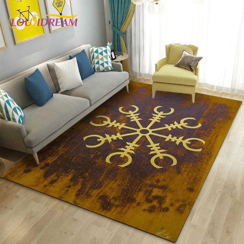 Коврик «Викинги», скандинавская мифология, Один Фенри, ковер, ковер для гостиной, спальни, дивана, коврик, декор, нескользящий напольный коврик для детских игр