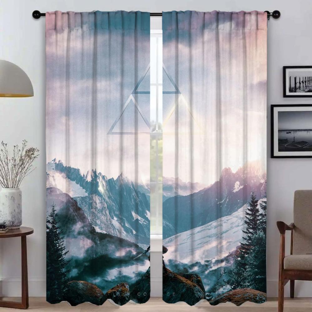 Блэкаут шторы для гостиной Шторы Zeldas Тюль для спальни Шторы для домашнего интерьера 2 штуки Хэллоуин украшение Жалюзи