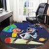 1 шт. Круглый ковер Rick and Morty для офиса, под офисные стулья, спальни, гостиной, домашний декор, декорирование комнаты, доступен в различных размерах