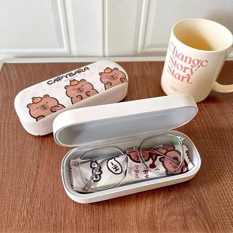 Cute Capybara Glasses Box Pressure-Proof Eyeglasses Case Cartoon Women Myopia Glasses Sunglasses Eyewear Storage Box Gift