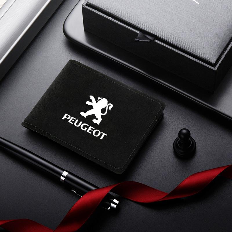 For Peugeot 208 3008 407 2008 508 206 308 307 Car Driver License Cover Suede Anti-Fur Credit Card Interior Storage organization