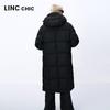 Jin Yujie Unisex Hooded Long Puffer Down Jacket