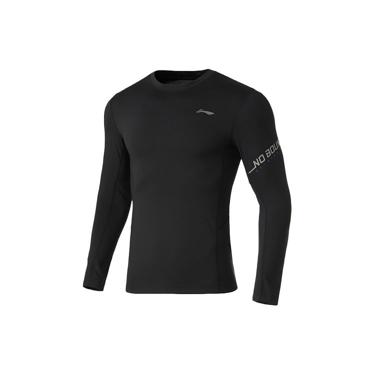 Li Ning Mesh Tight Training Fitness Wear Мужские топы Стандарт-черный AUDQ069-1
