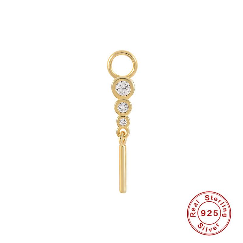 Серьги-шармы из стерлингового серебра S925, подвеска-шарм, серьги-подвески, аксессуары для серег, серьги для работы, подвеска-серьга, женские