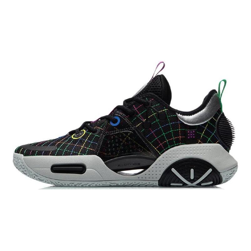 Li Ning All City 9 Коллекция Уэйда Износостойкие Дышащие Низкие Баскетбольные Кроссовки Мужские Черные ABAR005-6