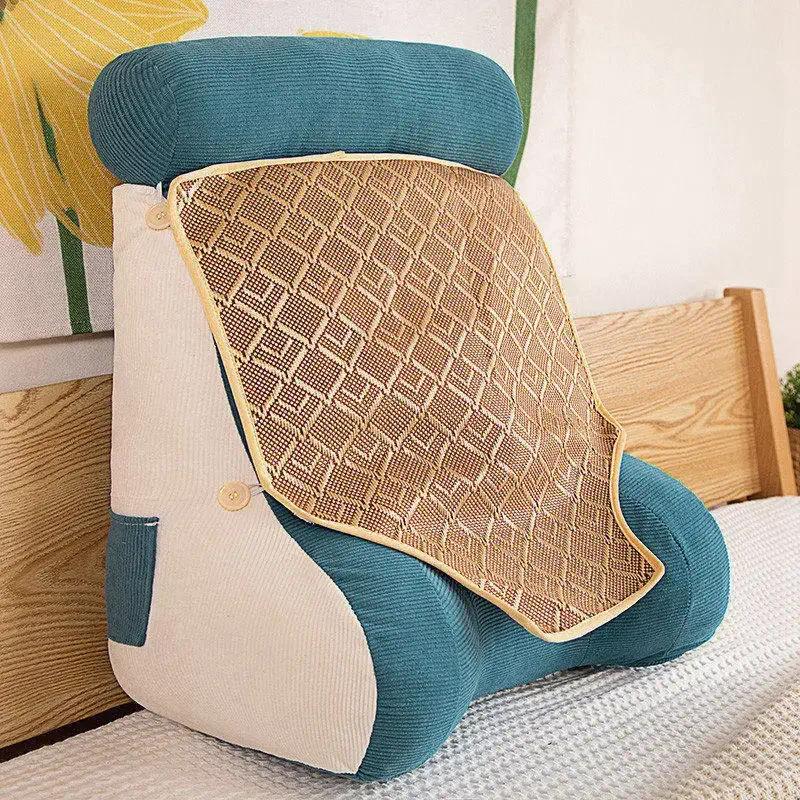 Летняя новая вельветовая подушка Cool Cushion Waistrest Full Fit Large Backrest Многофункциональная однотонная цветная подушка Cool Cushion Waistrest