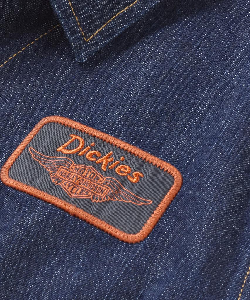 Dickies X Джинсовая куртка Harley Davidson Выстиранный синий