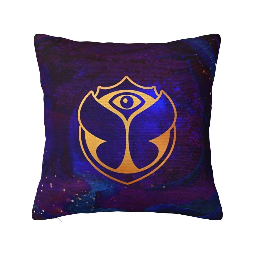 Tomorrowlandd Flag Pillowcase Polyester Cushion Cover Decorative Music Festival Throw Pillow Case Cover Home Square 18'