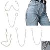 Metal Key Chains Clip Rock Punk Pants KeyChain Hip Hop Jewelry Wallet Chain Belt Biker Link