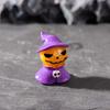 Purple Cartoon Scary Pumpkin Statue Mini Desktop Knick-knack  Festival Supplies