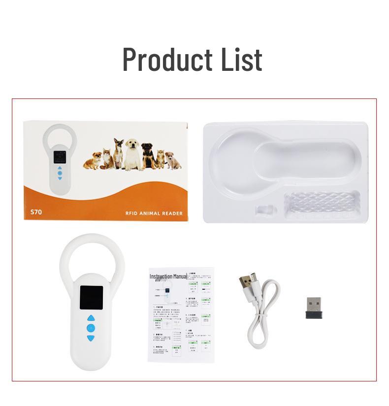 Считыватель меток домашних животных: Сканер животных с чипом, большой экран, низкочастотный