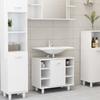 VidaXL Bathroom Cabinet High Gloss White 60x32x53.5 Cm Chipboard