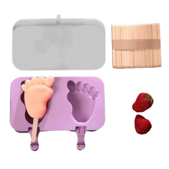 Детские мультяшные формы для мороженого, многоразовые палочки из пищевого силикона, антипригарный дизайн, легко извлекаемая форма для мороженого