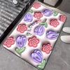 3D Стереоскопический Маленький Цветок Противоскользящий Коврик для Ванной из Диатомита - Влагопоглощающий и Мягкий.