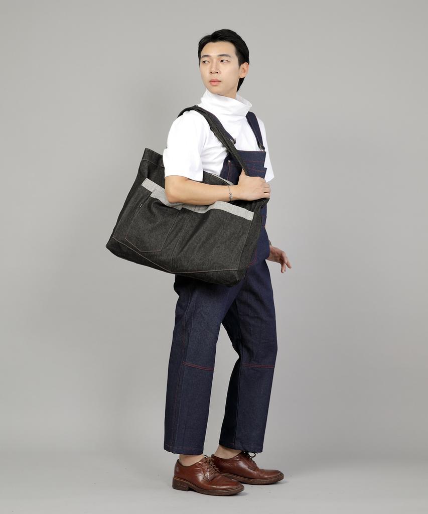 Сумка-тоут Saintcrew City Boy Mega Big на плечо Cbm-110 Черный Деним Brs