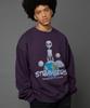 HOODHOOD Alien Universe Artwork Oversized Sweatshirt Deep Purple