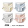 Extended crotch women's antibacterial underwear with 7A grade knitted jacquard cotton high waist design, skin friendly and zero sensation