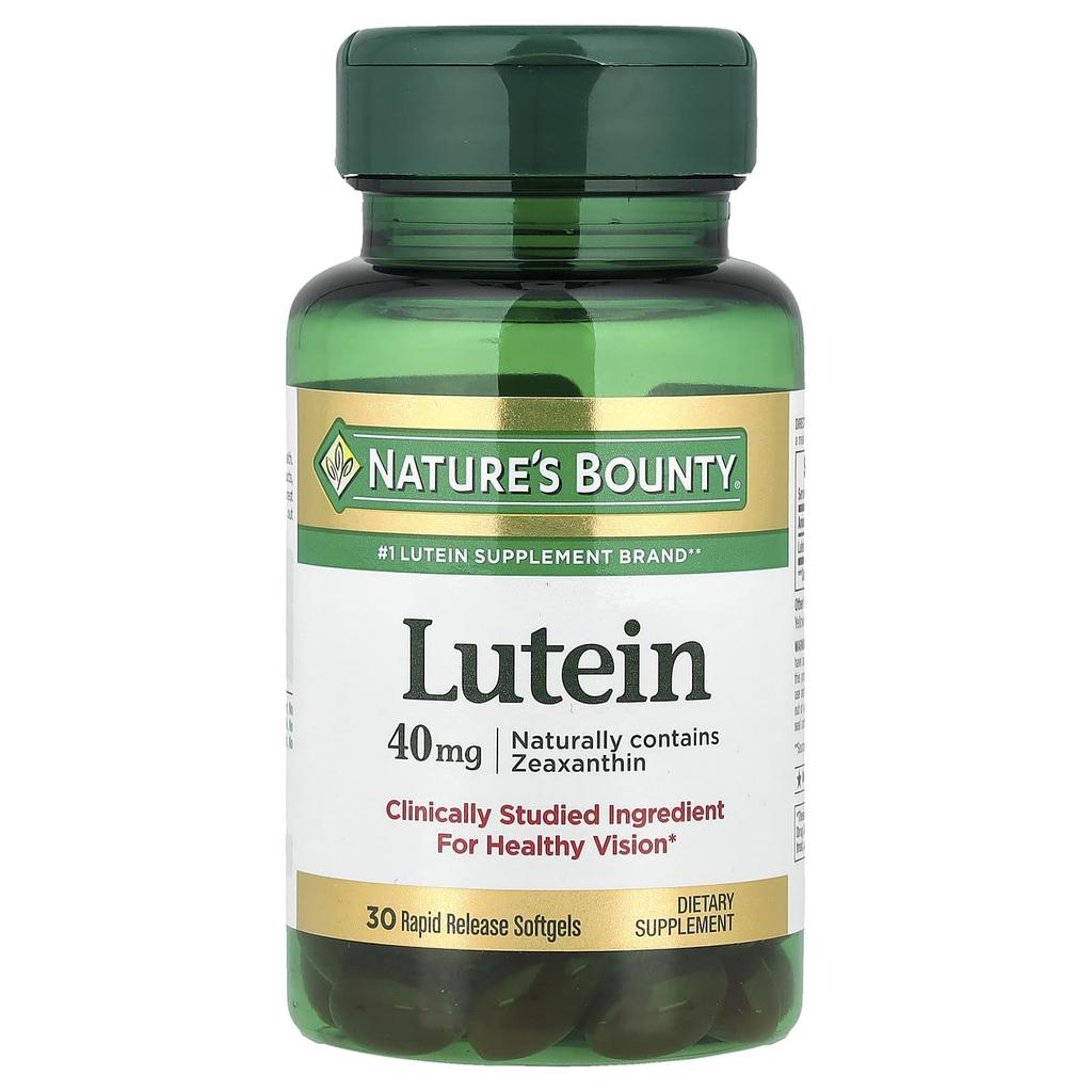 Nature's Bounty Лютеин, 40 мг, 30 быстрорастворимых мягких капсул