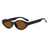 Black Small Oval Women Sunglasses Fashion Leopard Print Retro UV400 Protection Colorful Shades