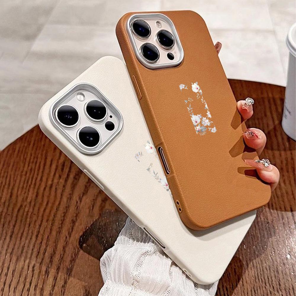 Нежный Белый Цветочный Узор Чехол для Телефона Для iPhone 17 16 15 Pro 14 13 12 11 Pro Max 14 15 Plus 17 Air Ударопрочный Мягкий Чехол