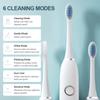 Smart Electric Sonic Toothbrush USB Rechargeable 6 Modes Smart Timer With Travel Box Holder Teeth Whitening Toothbrush