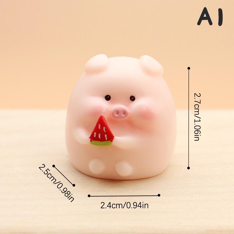Мини милая фигурка свиньи, модель животного, мох, микропейзаж, домашний декор, миниатюра