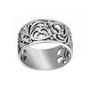 Xiaomi Huitan Versatile Women Ring Silver Color Accessories for Party Daily Hollow Engraved Design Vintage Metal Fashion Lady Jewelry