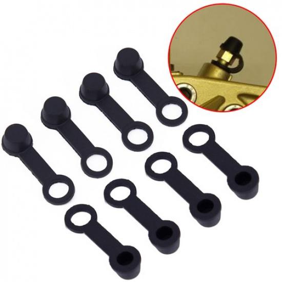 8x For Car Motorcycle Brake Caliper Bleed Nipple Screw Dust Cap Rubber Cover 8mm