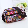 Middle Aged and Elderly Crossbody Bag Single Shoulder Bag Small Flower Cloth Bag Middle-aged Women's Bag Casual Nylon Canvas Bag