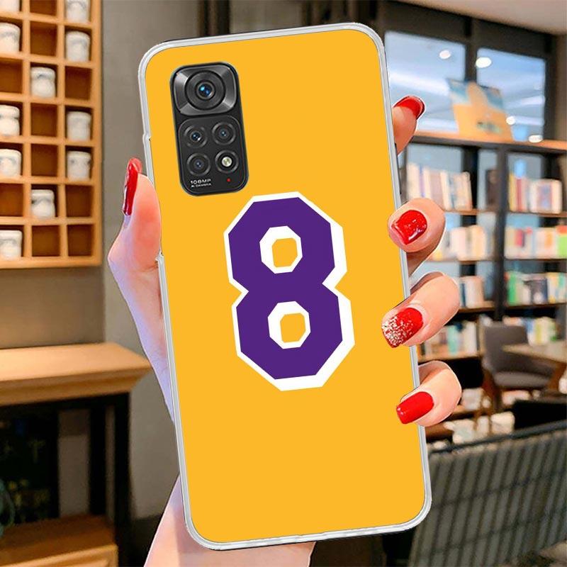 Basketball 23 24 8 Number Cover Phone Case For Xiaomi Redmi Note 15 14 13 12 11 10 Pro Plus 14S 12S 11S 11T 11E 10S Soft Fundas