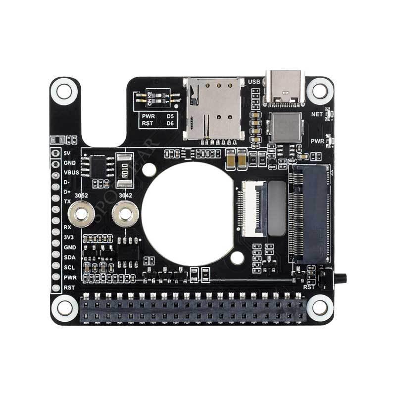 Raspberry Pi 5 PCIe to M.2 сотовая плата расширения с модулем SIM8262A-M2