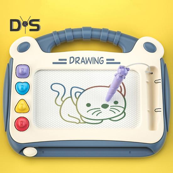 Магнитная доска для граффити с 4 различными штампами для рисования, легко стирает рисунки, ручка не теряется, детская доска для рисования, развивающая игрушка