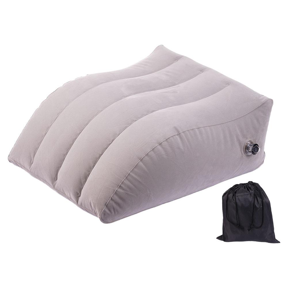 Portable Inflatable Elevation Wedge Leg Foot Pillow Folding Air Pillow Cushion Travel Office Home Leg Up Relaxing Feet Rest Pad