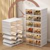 Shoe Hanger Foldable Shoe Storage Box Transparent Sneaker Shoes Box Stackable Dustproof Cabinet Shoe Organizers Rack Shelf