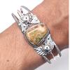 Crazy Lace Agate Gemstone Handmade Silver Jewelry Cuff Bracelets 7''Adjustable