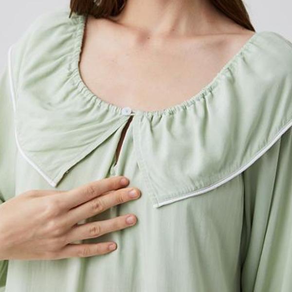 Пижама цельная с оборками из искусственного шелка (2 ЦВЕТА)