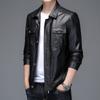 Осенняя новая куртка из натуральной кожи, мужская тонкая кожаная куртка с короткими лацканами, куртка из натуральной кожи для молодых мужчин