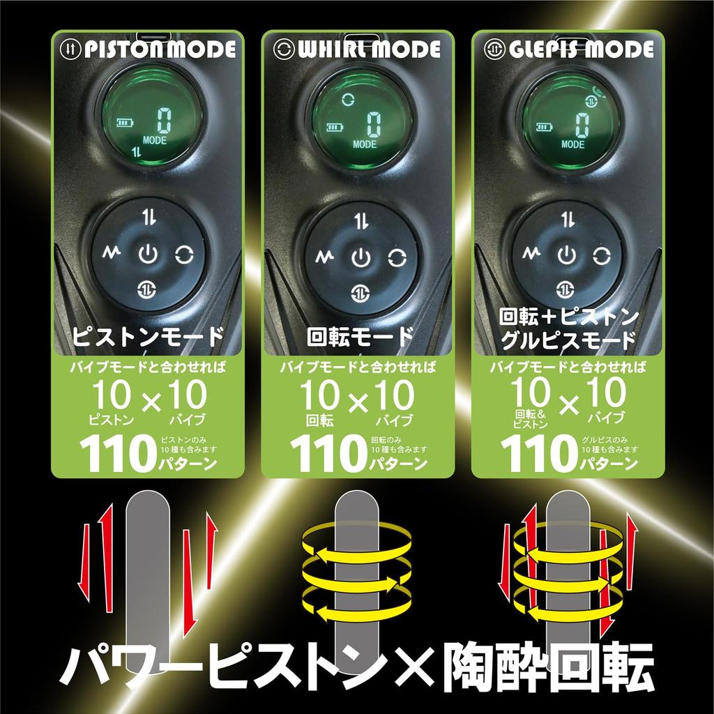 JAPANTOYZ NOL GLEPIS X — это электрический мастурбатор, который усовершенствовал вращательные и поршневые движения, а также добавляет стимуляцию трением и вибрацию.