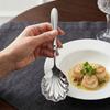 Shell Shape Stainless Steel Spoons French Table Serving Spoons Durable Dessert Spoons  Hotel