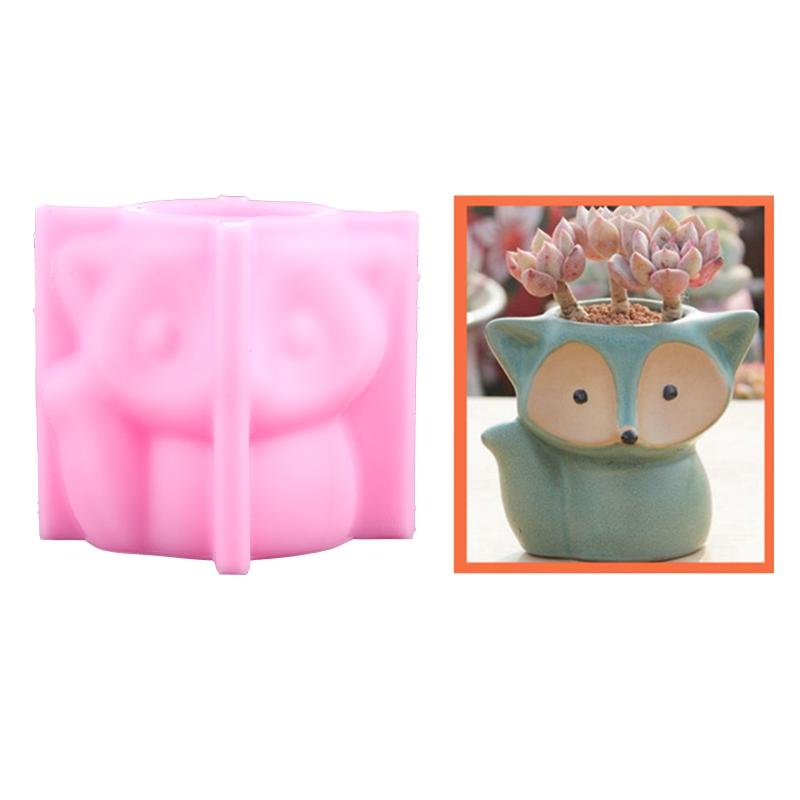 3D Animal Flowerpot UV Epoxy Mold  Vase Concrete Plaster Resin Silicone Mould