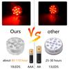 10Led RGB Dive Fish Light LED Underwater Lamp Remote Control Swimming Pool Light Portable Battery Operated For Vase Aquarium