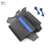 For BMW 3 5 Series E36 E46 E39 For X3 E83 X5 E53 Car Inner Steering Wheel Cover Trim Black Leather-red Blue Line with Blue Strip