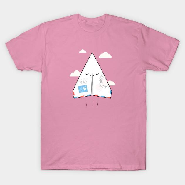 Футболка женская авиапочта бумажный самолетик Harajuku принт Kawaii футболка летняя короткий рукав женская футболка топ футболка