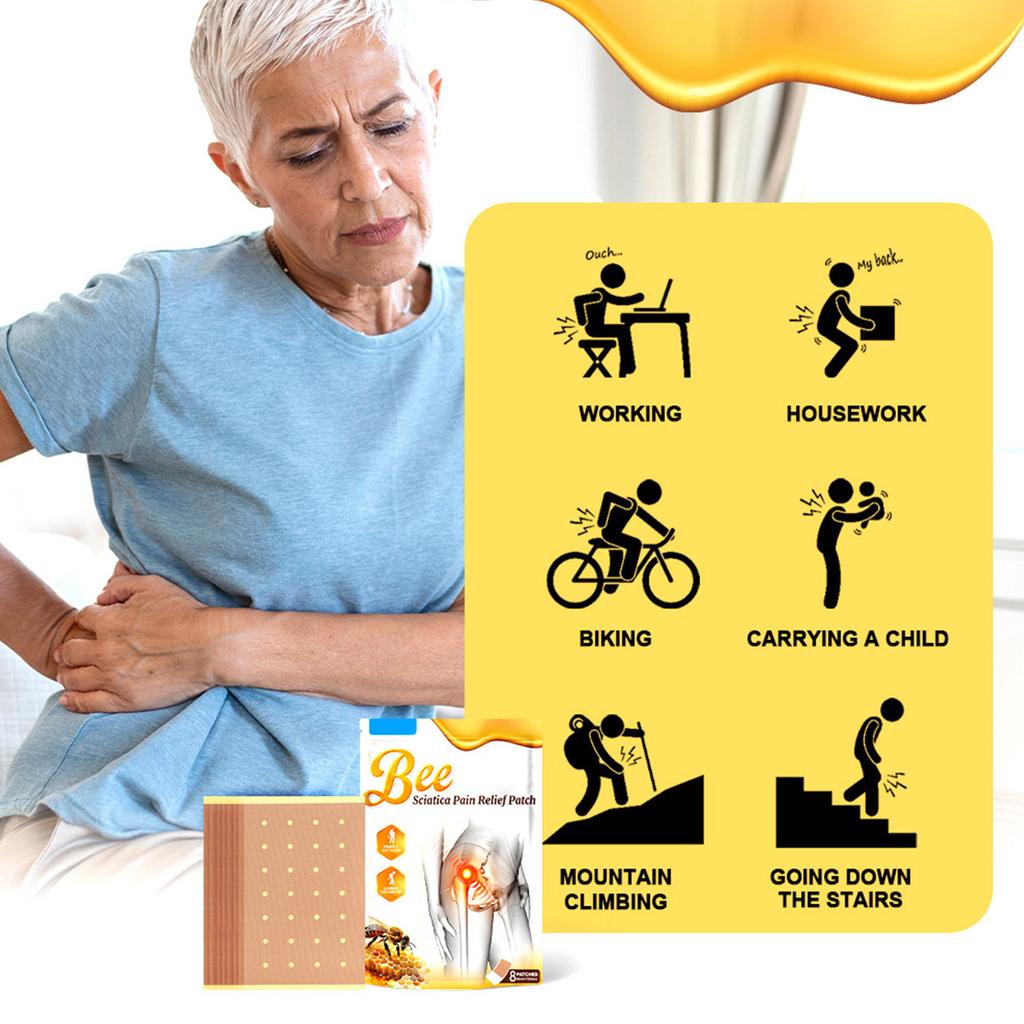 Plaster Application Of Bee Sciatic Patch Alleviates Sciatic Nerve Discomfort