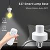 E27 Smart Lamp Holder Wireless Remote Control Light Socket For Light Bulb Lamp Bases With Remote Controller Smart Timer Switch