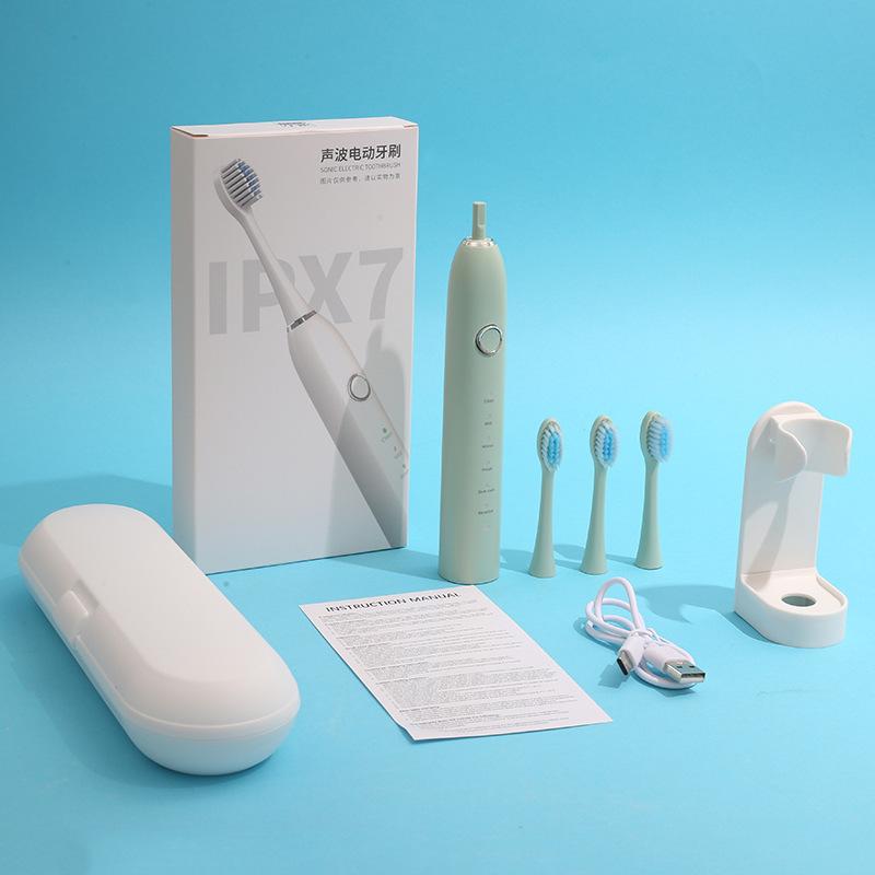 Новая электрическая зубная щетка, перезаряжаемая для мужчин и женщин, для взрослых, мягкая щетина, водонепроницаемая, звуковая вибрация, бытовая зубная щетка для пар
